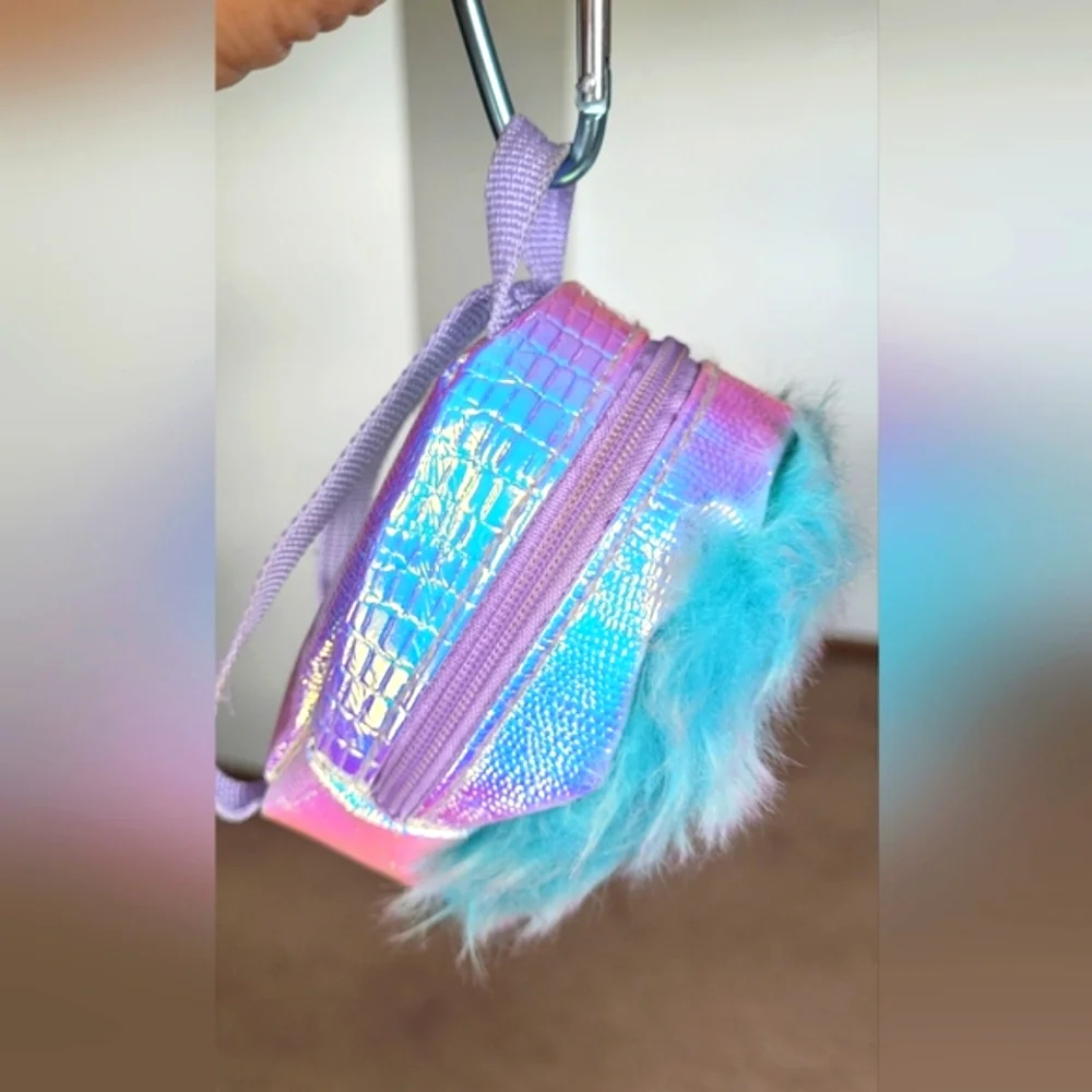 DISNEY mini coin bag,key holder and cat hair scrunchie.Like new.